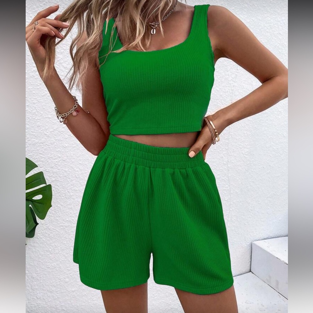 Green Women's Short set